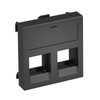 Data technology support f. 2 connection modules type C 45x45mm Policarbonato cinzento antracite RAL 7021