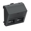 Data technology support f. 2 connection modules type C 45x45mm Policarbonato cinzento antracite RAL 7021