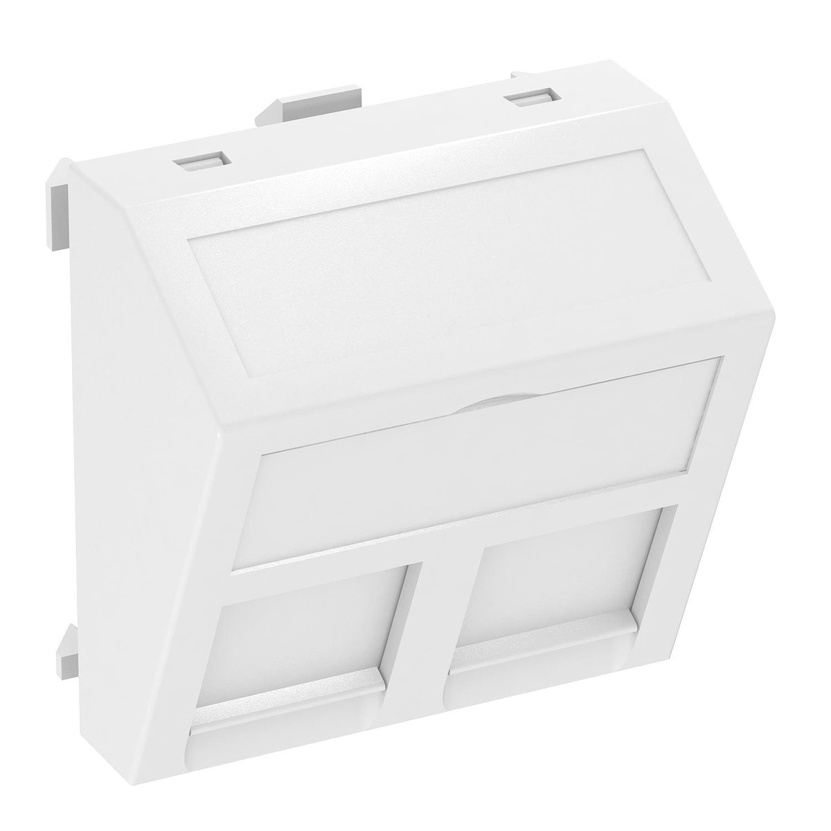 Espelho de dados para 2 conectores Tipo RM 45x45mm Policarbonato cinzento antracite RAL 7021