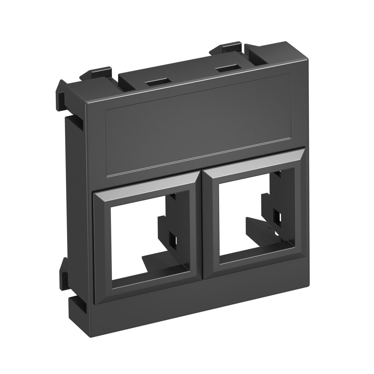 Data technology support f.2 connection modules type LE 45x45mm Policarbonato cinzento antracite RAL 7021