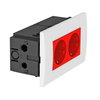 Unidade de tomadas Modul 45, duplo 84x140x59mm Policarbonato vermelho RAL 3001