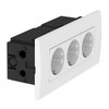 Unidade de tomadas Modul 45, triplo 84x185x59mm Policarbonato branco puro RAL 9010