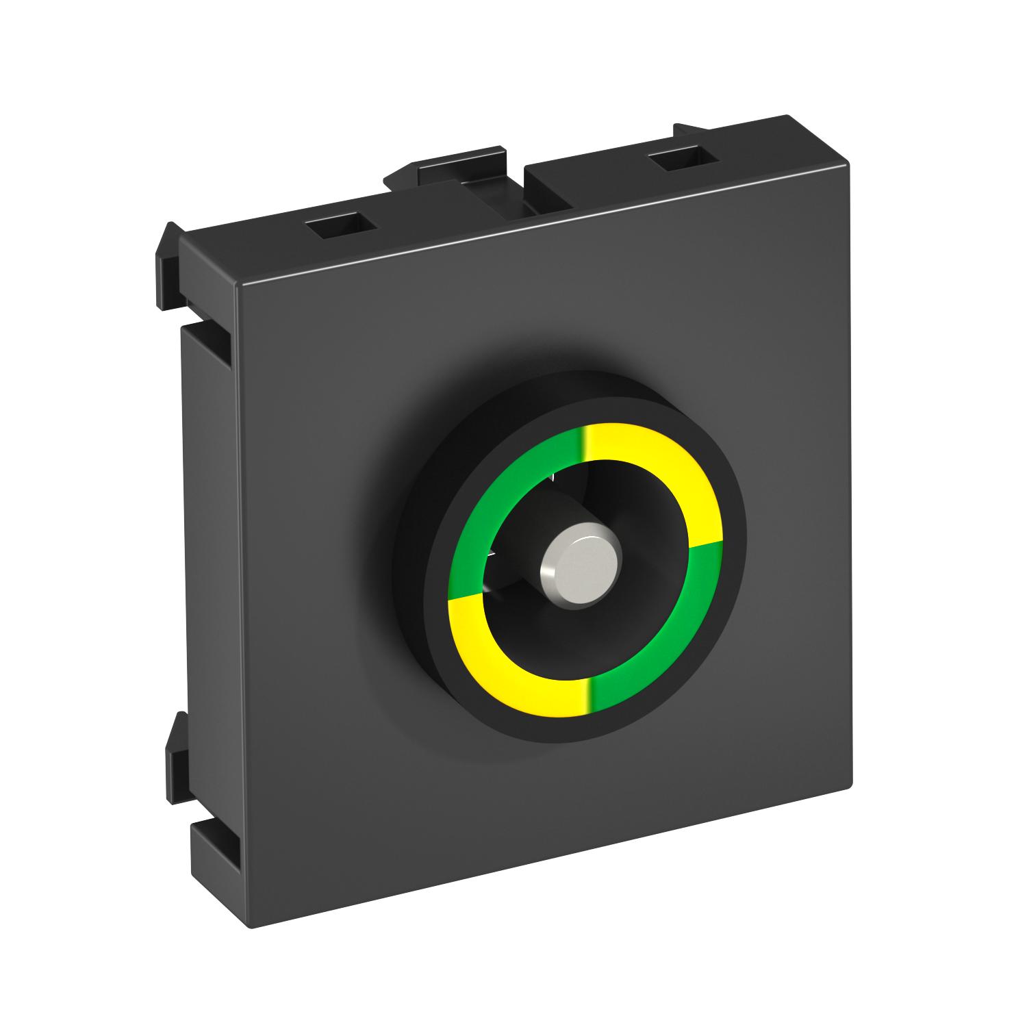 Tomada de equipotencial 45x45mm Policarbonato cinzento antracite RAL 7021