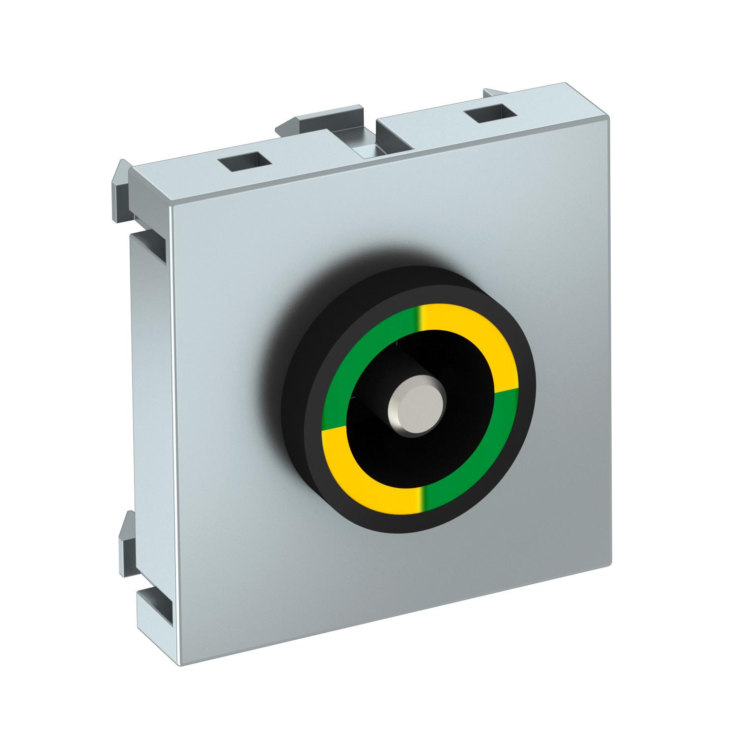 Tomada de equipotencial 45x45mm Policarbonato alumínio lacado