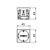 Tomada 0°, simples Alvéolos protegidos 250V, 10/16A Policarbonato cinzento antracite RAL 7021