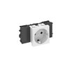 Socket 0°, single protective contact, Connect 45 250V, 10/16A Policarbonato branco puro RAL 9010