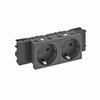 Socket 0°, double protective contact, Connect 45 250V, 10/16A Policarbonato cinzento antracite RAL 7021