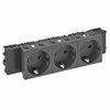 Socket 0°, triple protective contact, Connect 45 250V, 10/16A Policarbonato cinzento antracite RAL 7021
