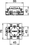 Socket 0°, single protective contact, Connect 80 250V, 10/16A Policarbonato cinzento antracite RAL 7021