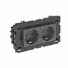 Socket 0°, double protective contact, Connect 80 250V, 10/16A Policarbonato cinzento antracite RAL 7021
