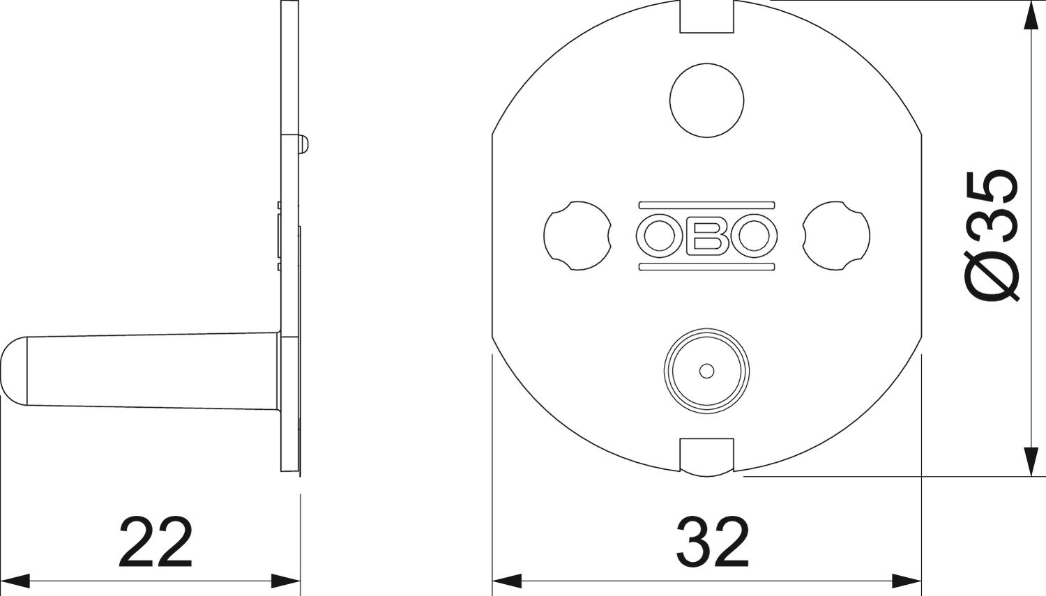 Acessório de desencravamento para tomada com encravamento Policarbonato cinzento antracite RAL 7021 – Imagem 2 de 2