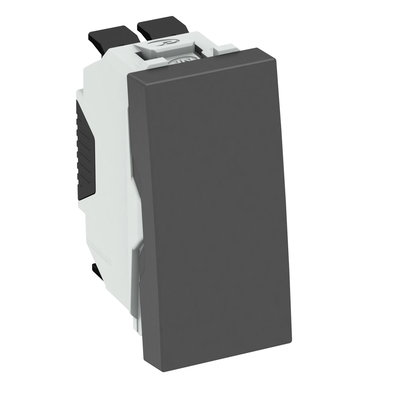 Comutador 10 A, 250 V Policarbonato cinzento antracite RAL 7021