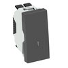 Comutador com luz de controlo 10 A, 250 V Policarbonato cinzento antracite RAL 7021