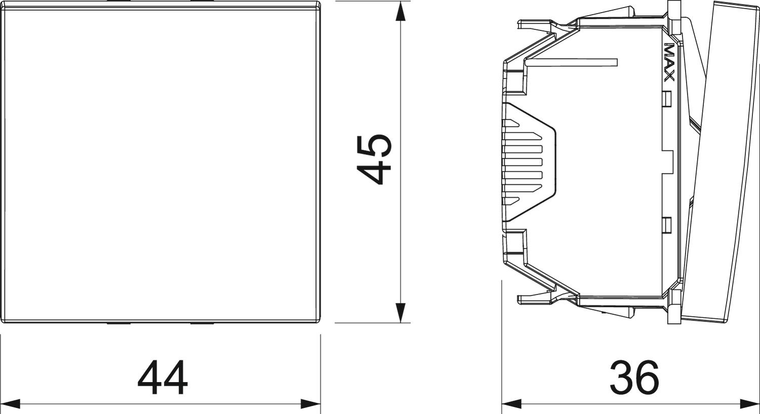 Comutador 10 A, 250 V Policarbonato branco puro RAL 9010 – Imagem 2 de 2