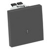 Comutador com luz de controlo 10 A, 250 V Policarbonato cinzento antracite RAL 7021