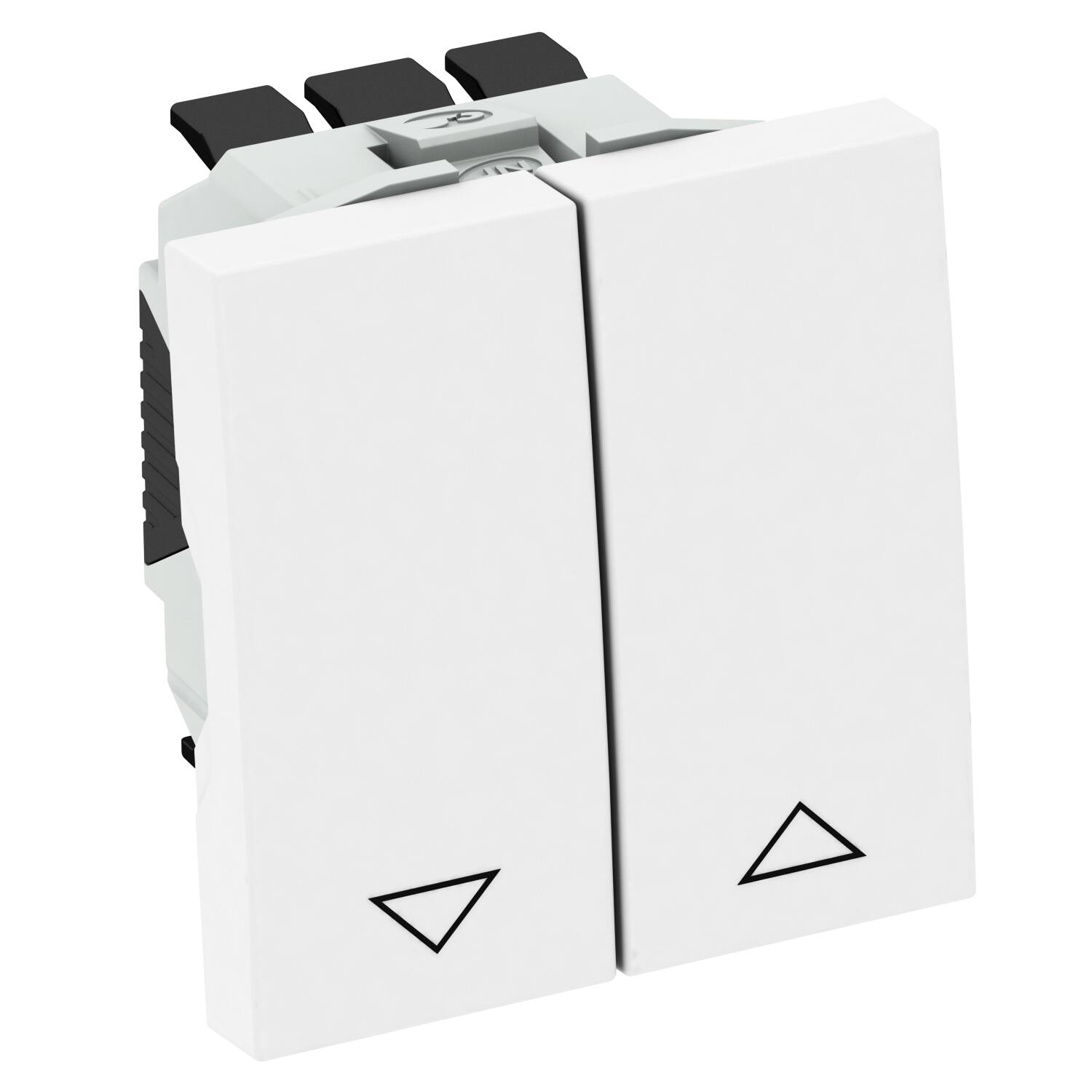 Roller blind switch 10 A, 250 V Policarbonato branco puro RAL 9010
