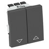 Interruptor de estores 10 A, 250 V Policarbonato cinzento antracite RAL 7021