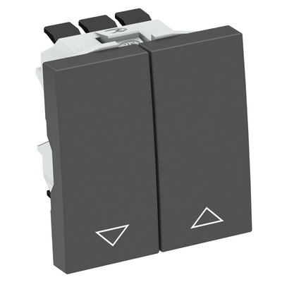 Botão de estores 10 A, 250 V Policarbonato cinzento antracite RAL 7021