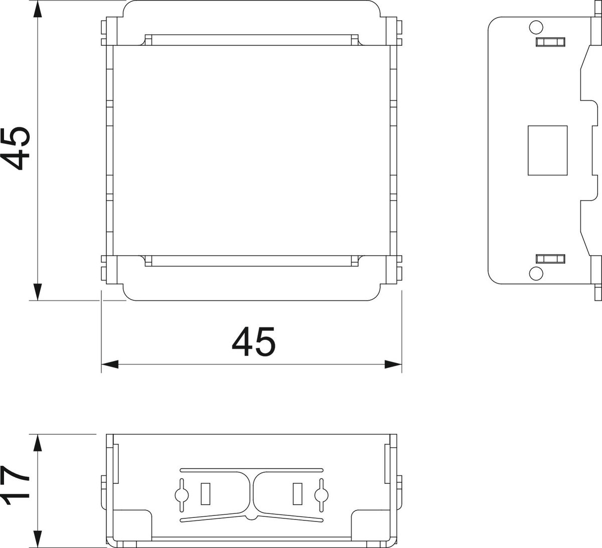 Adaptador para aparelhagem rodada a 90º 45x45mm Aço – Imagem 2 de 2