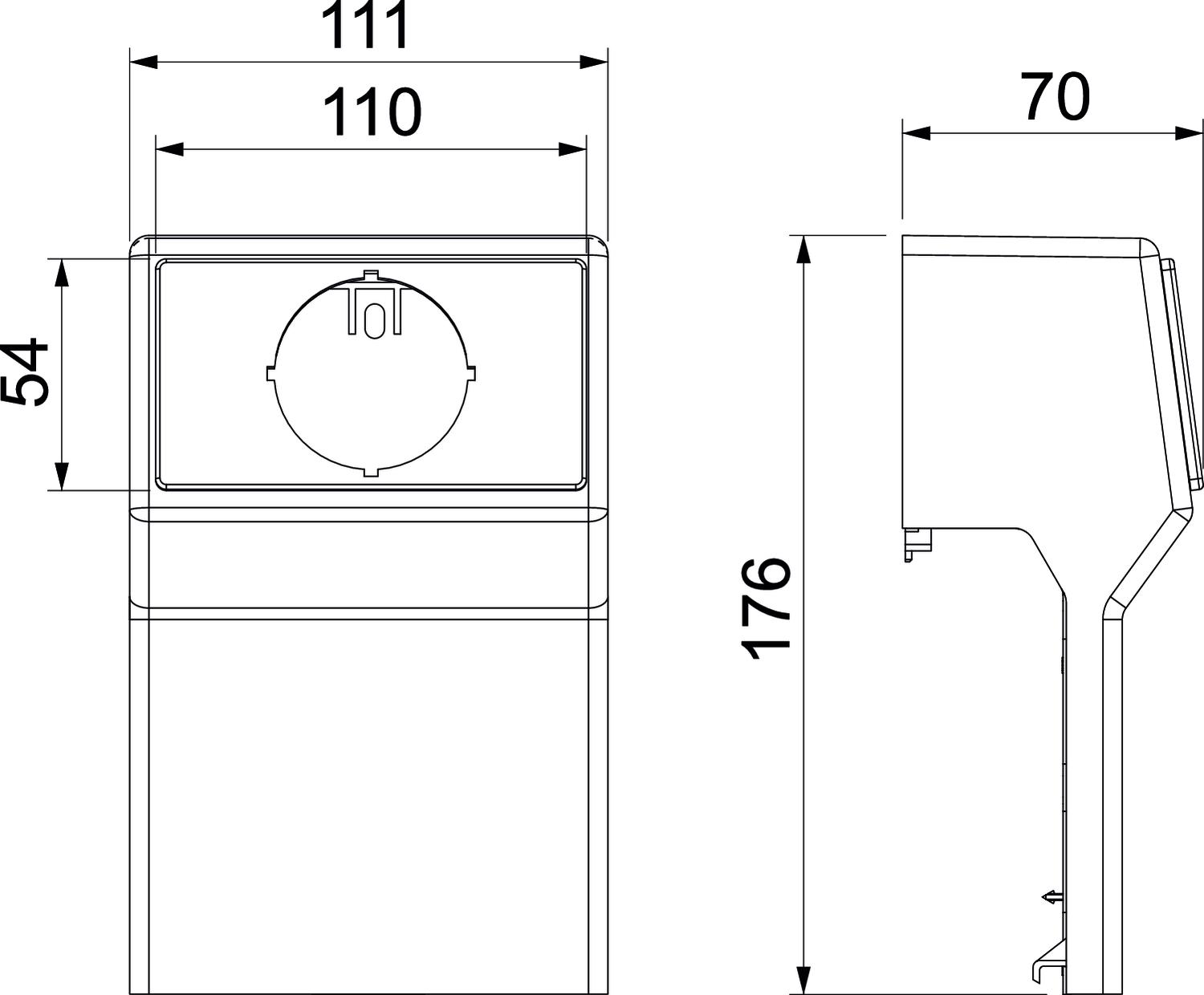 Suporte de aparelhos vazia RAUDUO 40x105 RAL9010 Policloreto de vinilo branco puro RAL 9010 – Imagem 2 de 2