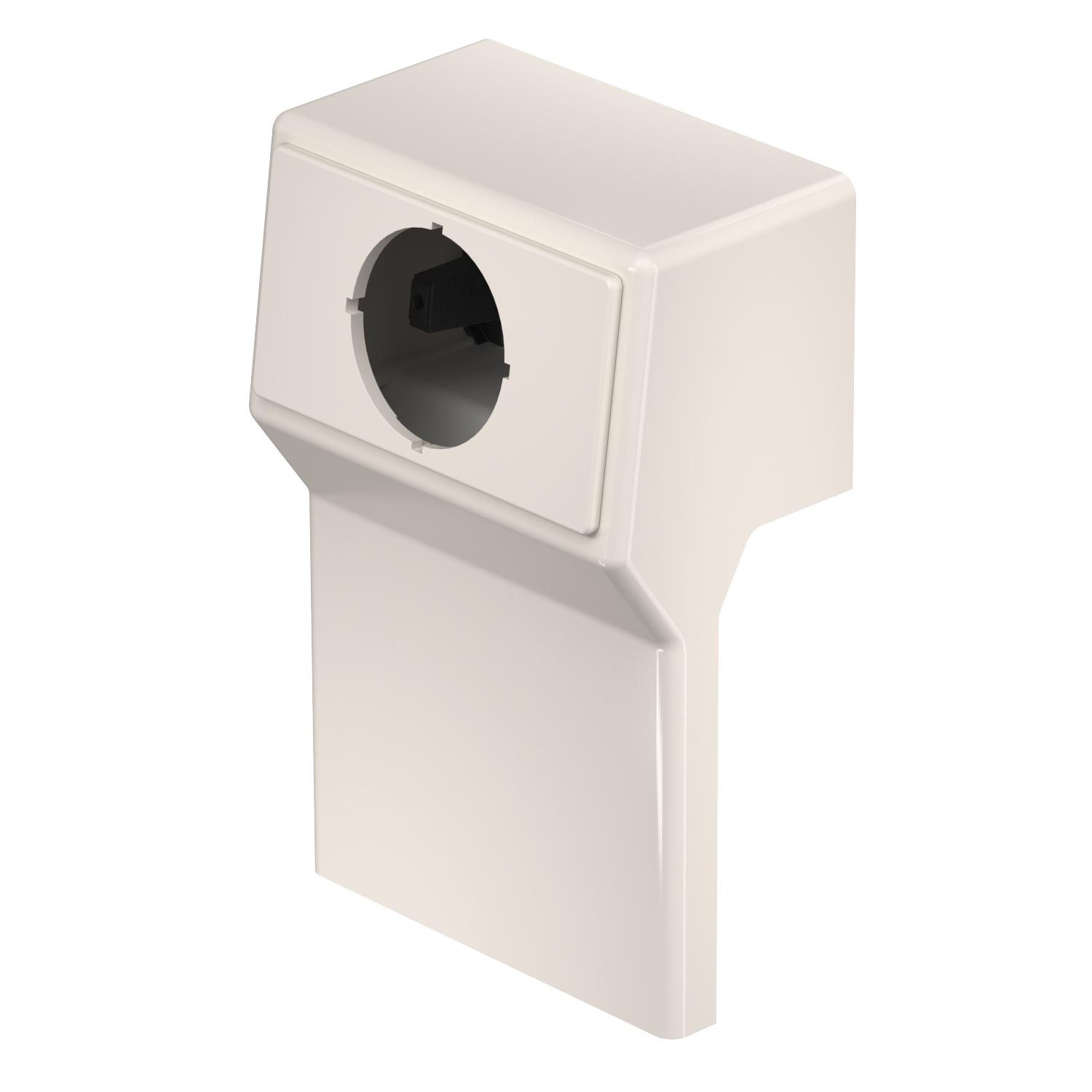 Suporte de aparelhos vazia RAUDUO 40x105 RAL9001 Policloreto de vinilo branco creme RAL 9001