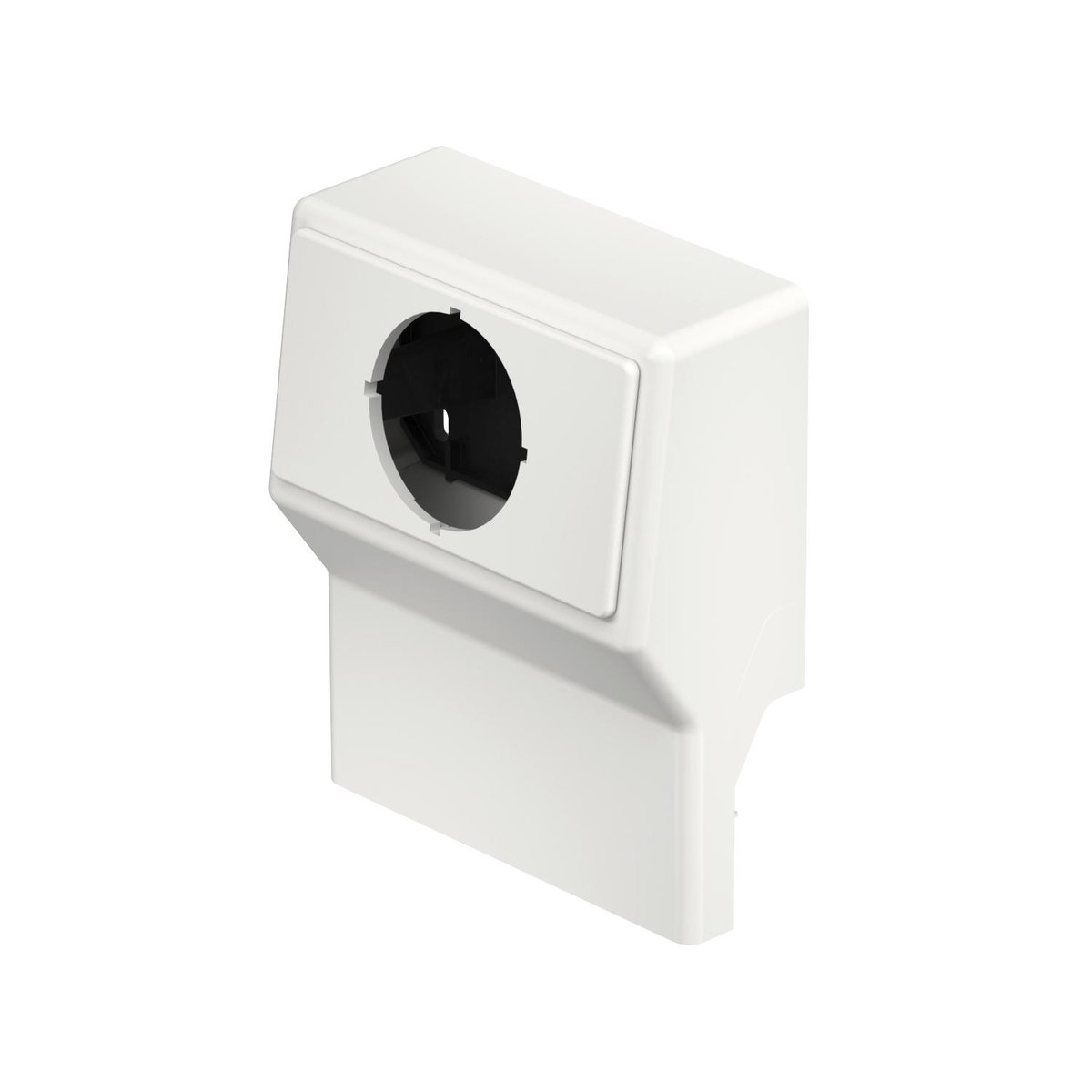 Suporte de aparelhos vazia SL50/70 com espelho 9010 Policloreto de vinilo branco puro RAL 9010