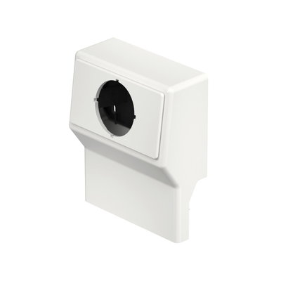 Suporte de aparelhos vazia SL50/70 com espelho 9010 Policloreto de vinilo branco puro RAL 9010