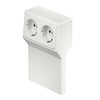 Suporte de aparelhos dupla SL 20x110 RAL9010 Policloreto de vinilo branco puro RAL 9010