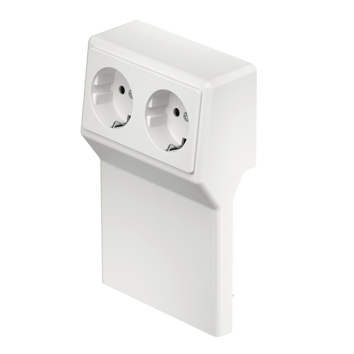 Suporte de aparelhos dupla SL 20x110 RAL9010 Policloreto de vinilo branco puro RAL 9010