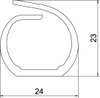 Calha de cablagem VF flex 20 mm RAL9010 Polipropileno branco puro RAL 9010