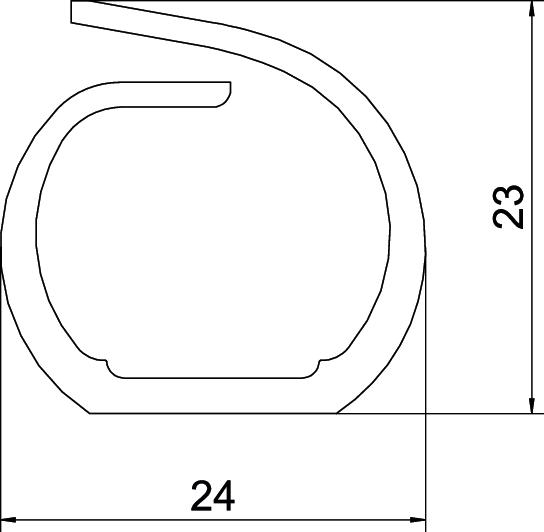 Calha de cablagem VF flex 20 mm RAL9010 Polipropileno branco puro RAL 9010 – Imagem 2 de 2