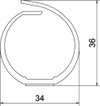 Slotted cable trunking system VF flex 30 mm adh. 9010 Polipropileno branco puro RAL 9010
