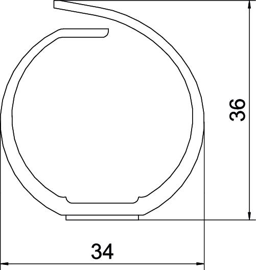 Slotted cable trunking system VF flex 30 mm adh. 9010 Polipropileno branco puro RAL 9010 – Imagem 2 de 2