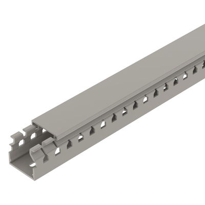 Slotted cable trunking system CABLIX Set 30x30 7030 Policloreto de vinilo cinzento pedra RAL 7030