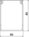 Slotted cable trunking system CABLIX Set 80x60 7030 Policloreto de vinilo cinzento pedra RAL 7030