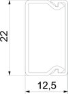 Calha com base perfurada 12x22x2000 Policloreto de vinilo branco puro RAL 9010