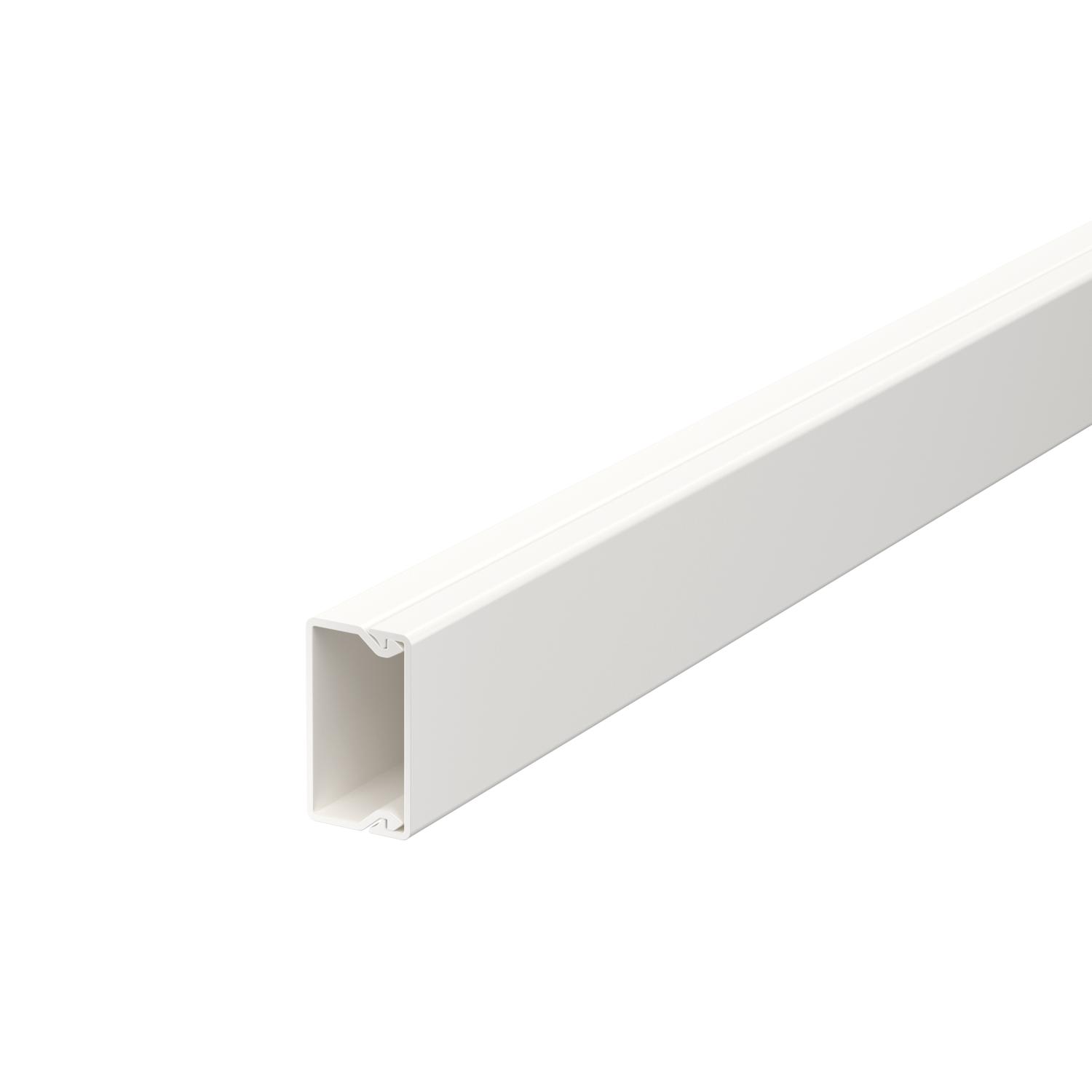 Calha com base perfurada 12x22x2100 Policloreto de vinilo branco puro RAL 9010
