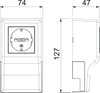 Suporte de aparelhos simples para Modul 45 74x127x47 Policarbonato branco puro RAL 9010