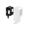 Suporte de aparelhos simples para Modul 45 74x127x47 Policarbonato branco puro RAL 9010