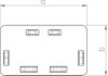 Topo 40x110mm Policloreto de vinilo branco puro RAL 9010