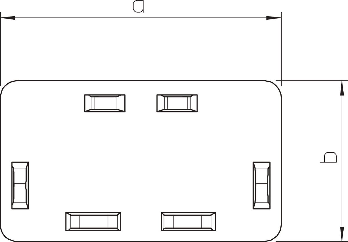 Topo 40x90mm Policloreto de vinilo branco puro RAL 9010 – Imagem 2 de 2