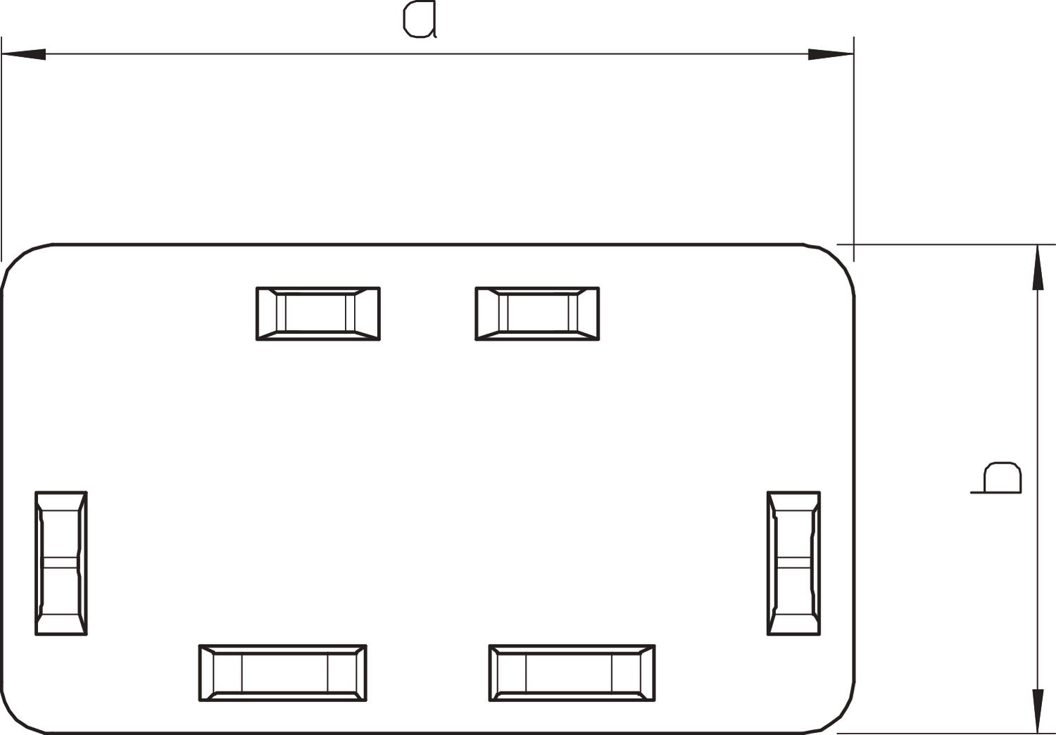 Topo 40x90mm Policloreto de vinilo branco puro RAL 9010 – Imagem 2 de 2