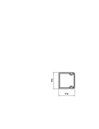 Calha com base perfurada 20x20x2000 Policloreto de vinilo branco puro RAL 9010