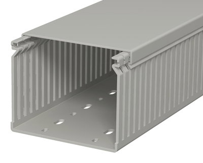Calha de cablagem 80x100x2000 Policloreto de vinilo cinzento pedra RAL 7030