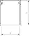 Calha de cablagem 60x60x2000 Policloreto de vinilo cinzento pedra RAL 7030