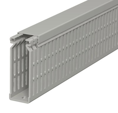 Calha de cablagem 80x25x2000 Policloreto de vinilo cinzento pedra RAL 7030