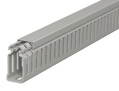 Calha de cablagem 50x25x2000 Policloreto de vinilo cinzento pedra RAL 7030