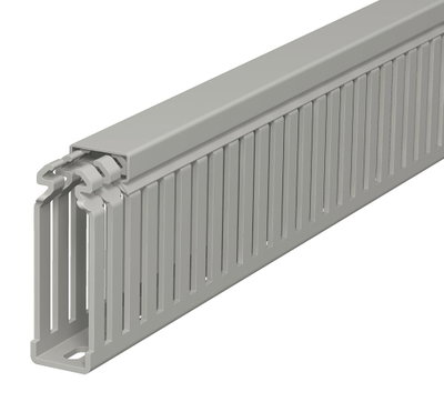 Calha de cablagem 75x25x2000 Policloreto de vinilo cinzento pedra RAL 7030