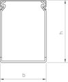 Calha de cablagem 100x75x2000 Policloreto de vinilo cinzento pedra RAL 7030