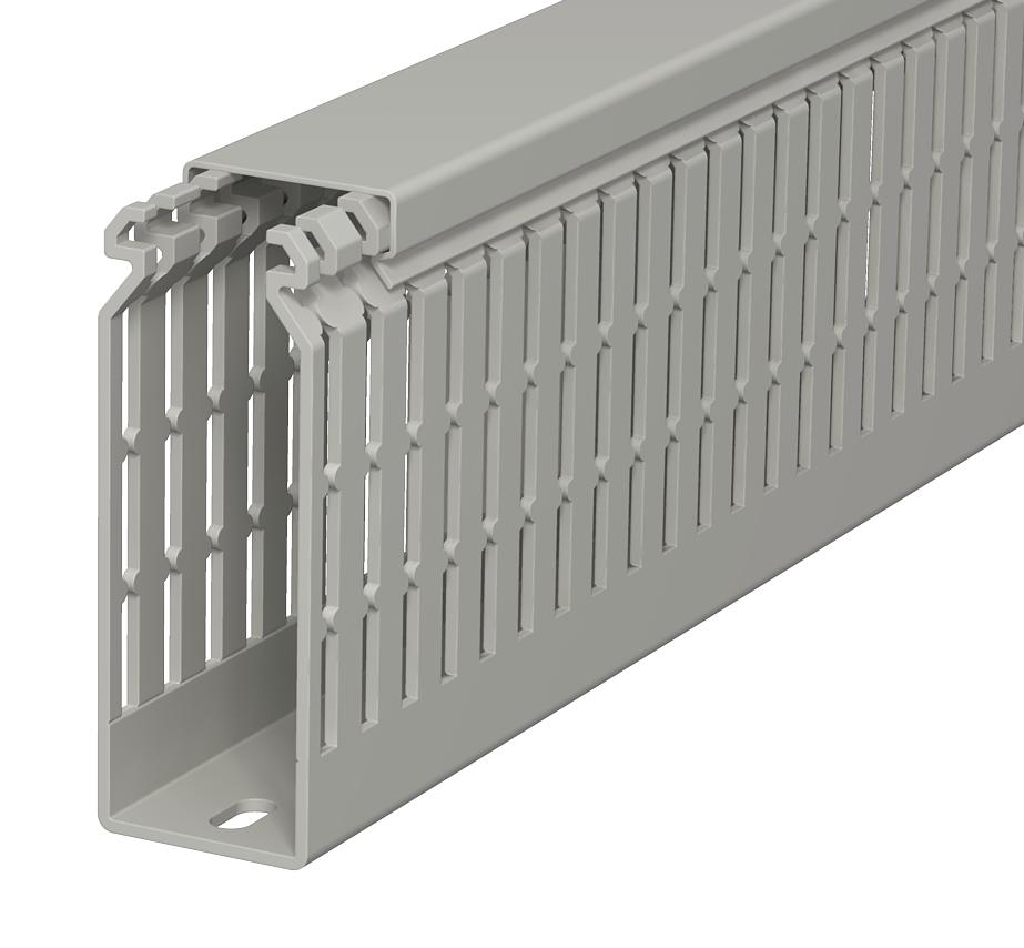 Calha de cablagem 100x37x2000 Policloreto de vinilo cinzento pedra RAL 7030